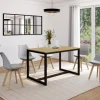 Table à manger bois et métal noir 120 cm*IDMarket Sale