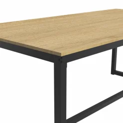 Table à manger bois et métal noir 120 cm*IDMarket Sale
