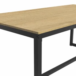 Table à manger bois et métal noir 180 cm*IDMarket Clearance
