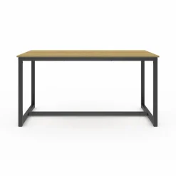 Table à manger bois et métal noir 150 cm*IDMarket