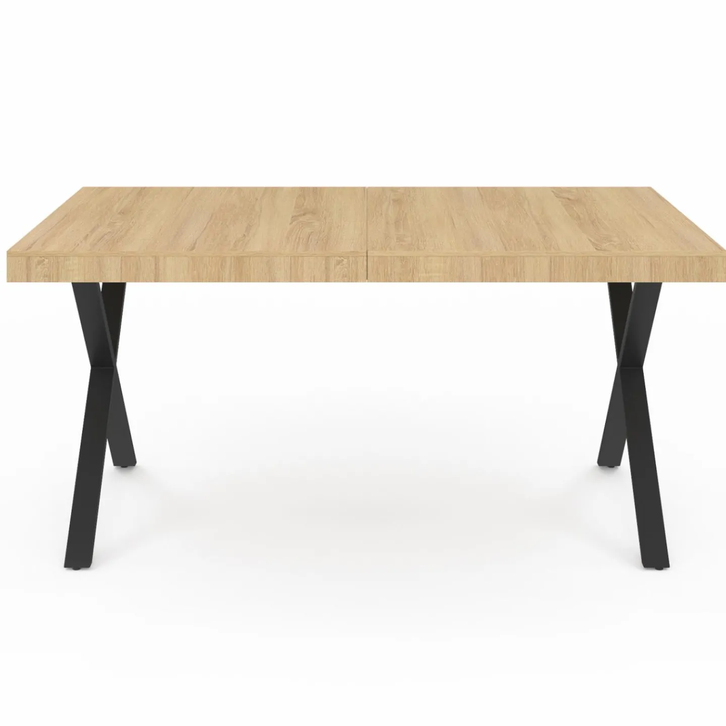 Table à manger bois et métal noir 160 cm*IDMarket Best