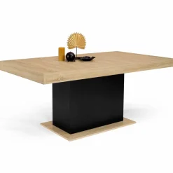 Table à manger bois et noir 8 personnes 160 cm*IDMarket Hot