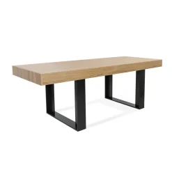 Table à manger bois et noir 200 cm*IDMarket Discount