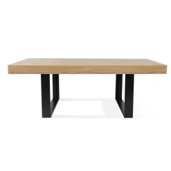 Table à manger bois et noir 200 cm*IDMarket Discount
