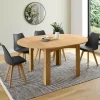 Table à manger bois extensible ronde pour 4-8 personnes*IDMarket Online