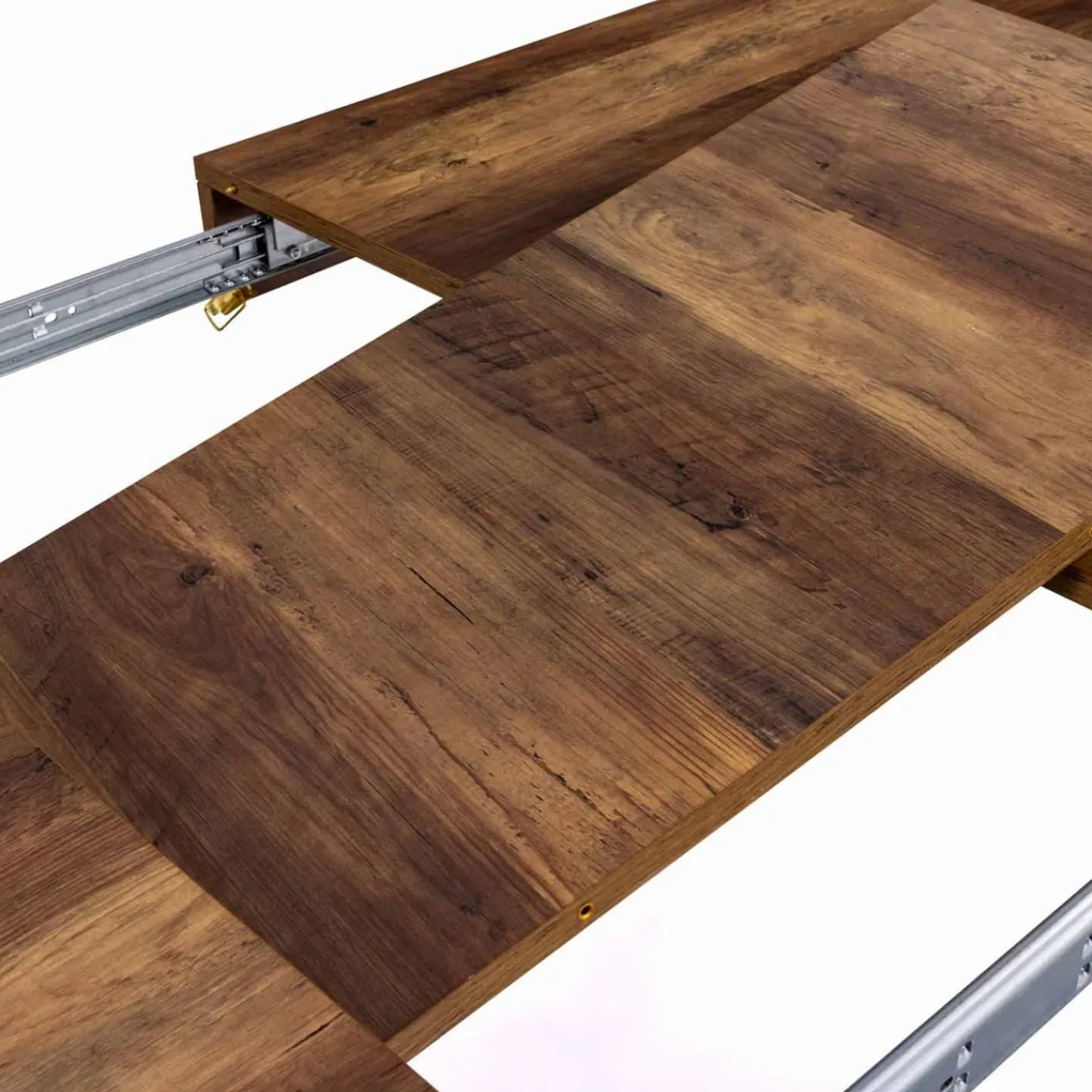 Table à manger bois foncé extensible 6-10 personnes avec pied épingle*IDMarket Hot