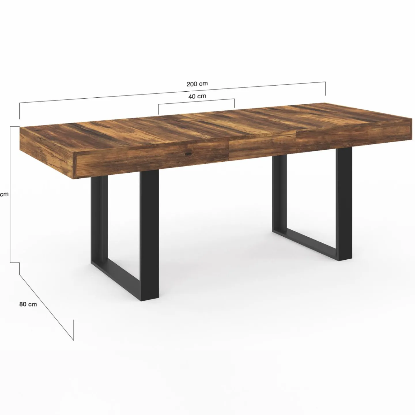 Table à manger bois foncé extensible 6-10 personnes 160-200 cm*IDMarket Hot