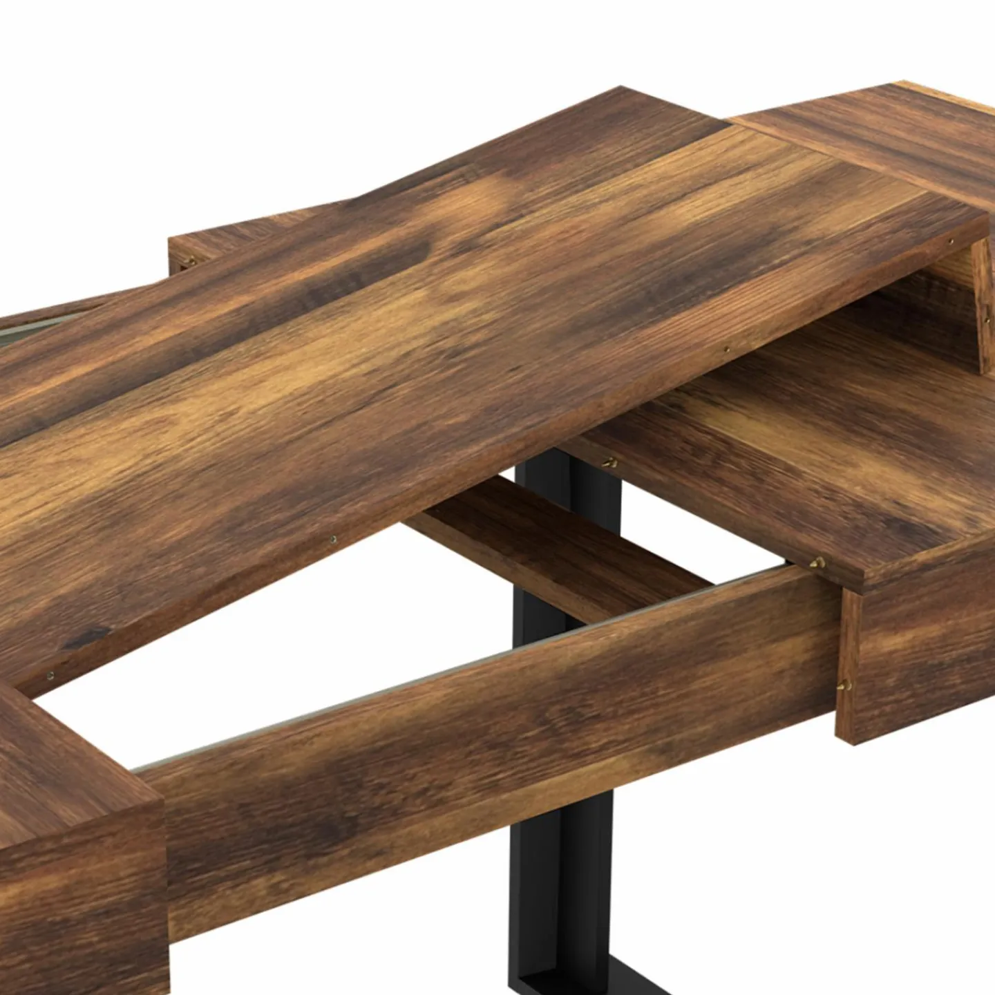 Table à manger bois foncé extensible 6-10 personnes 160-200 cm*IDMarket Hot