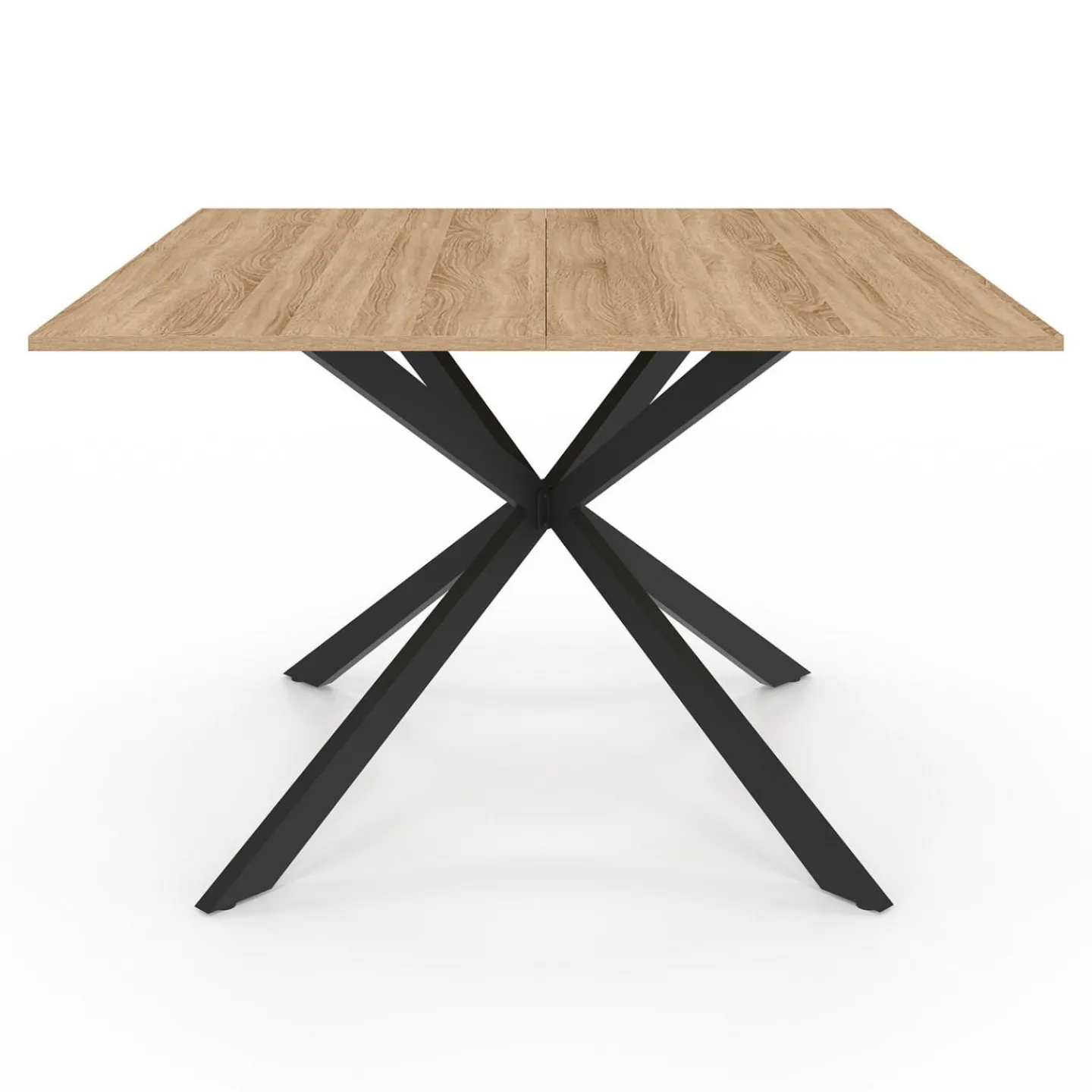 Table à manger carrée bois et noir pour 8 personnes*IDMarket Online