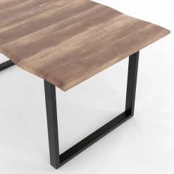 Table à manger effet bois brut 6 personnes*IDMarket Hot