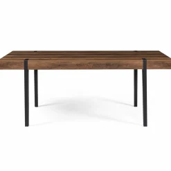 Table à manger effet bois vieilli et métal noir 200 cm 10 personnes*IDMarket Hot