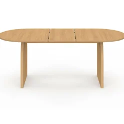 Table à manger extensible ovale 6-10 personnes 160 - 200 cm en bois façon hêtre*IDMarket Clearance