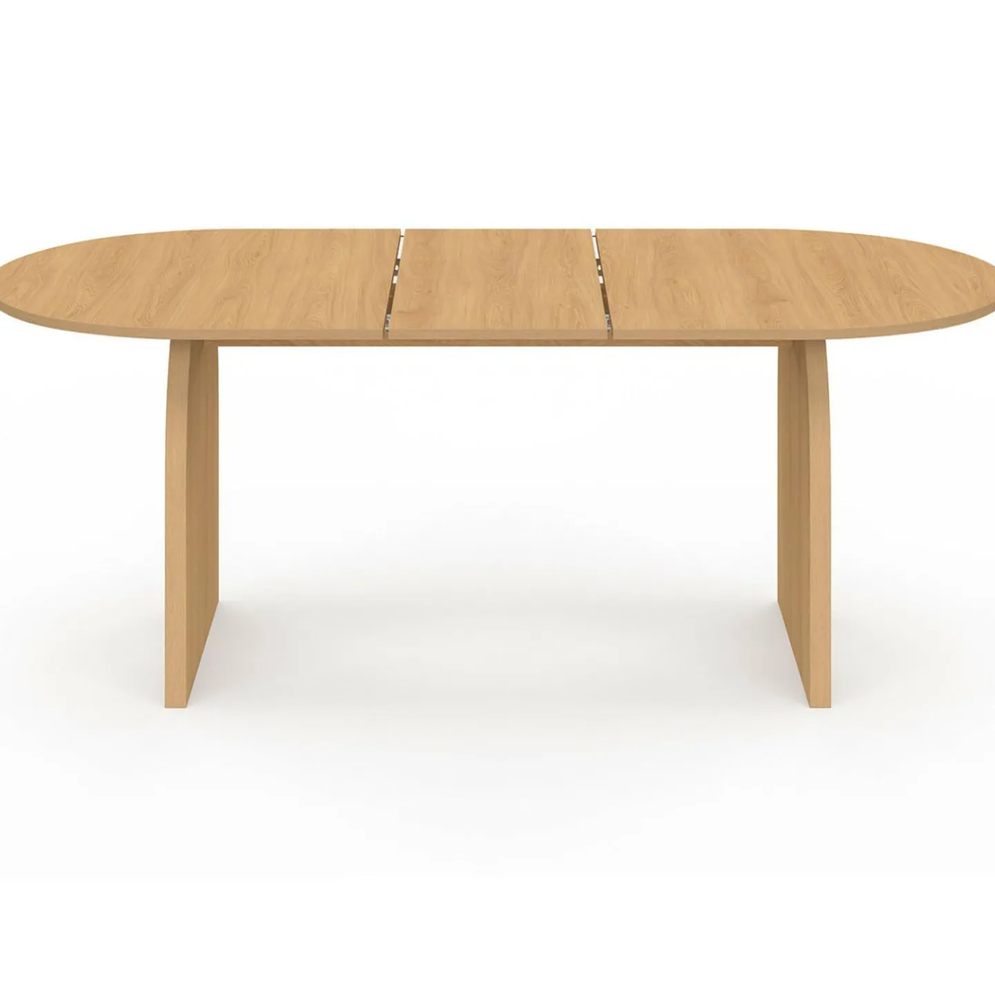 Table à manger extensible ovale 6-10 personnes 160 - 200 cm en bois façon hêtre*IDMarket Clearance