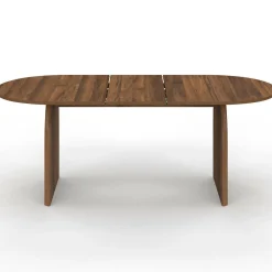 Table à manger extensible japandi ovale 6-10 personnes noyer 160 - 200 cm*IDMarket Outlet