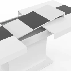 Table à manger extensible rectangle blanche 160x200 cm*IDMarket Hot