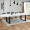 Table à manger extensible rectangle 6 à 12 personnes*IDMarket Clearance