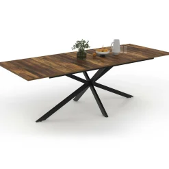 Table à manger extensible rectangle pied araignée noir*IDMarket Outlet