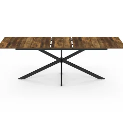 Table à manger extensible rectangle pied araignée noir*IDMarket Outlet