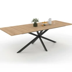 Table à manger extensible 8-12 personnes bois et noir*IDMarket Best