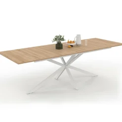 Table à manger extensible rectangle pied araignée bois*IDMarket Discount