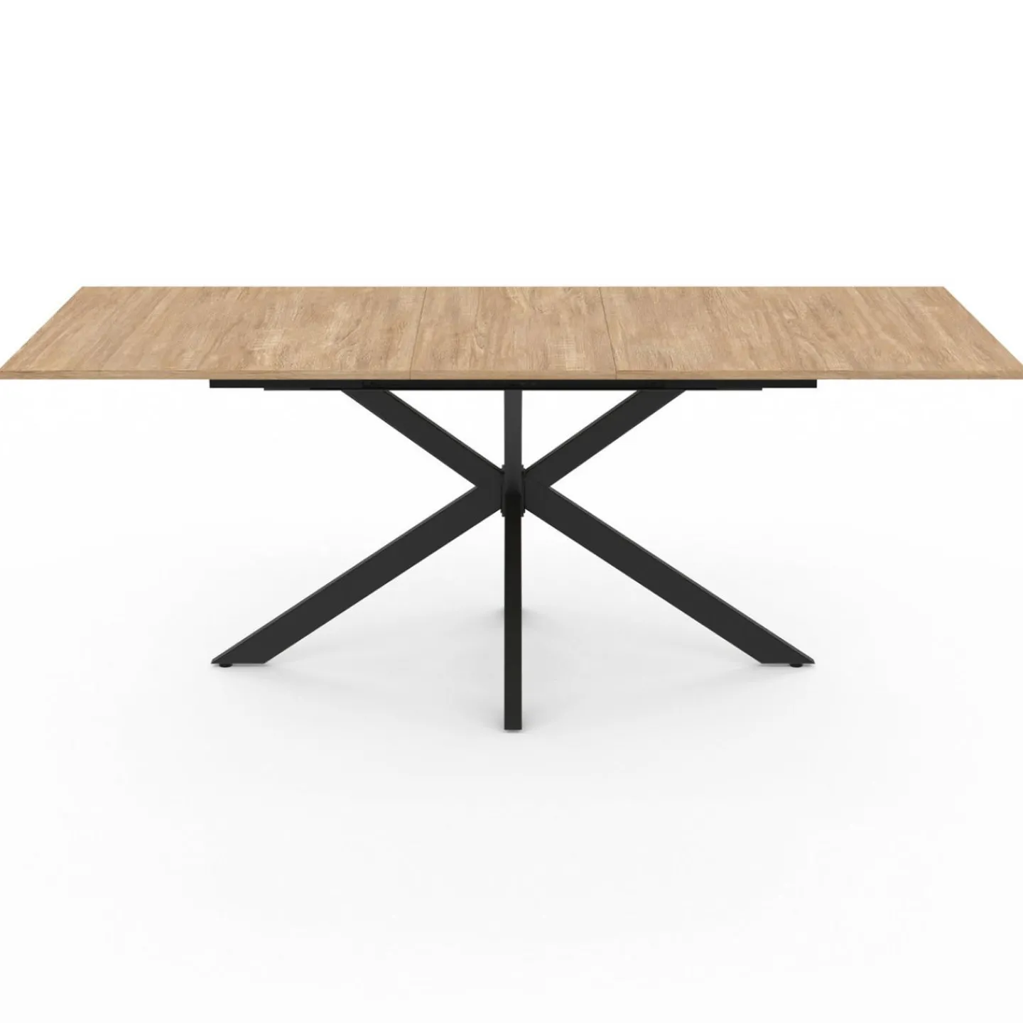 Table à manger extensible 6-10 personnes bois et noir 160-200 cm*IDMarket Best