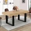 Table à manger extensible 120-160 cm 4-6 personnes noire et bois*IDMarket Hot