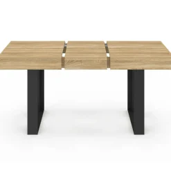 Table à manger extensible 120-160 cm 4-6 personnes noire et bois*IDMarket Hot