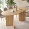 Table à manger extensible ovale 160-200 cm bois façon hêtre 6-10 personnes*IDMarket Outlet