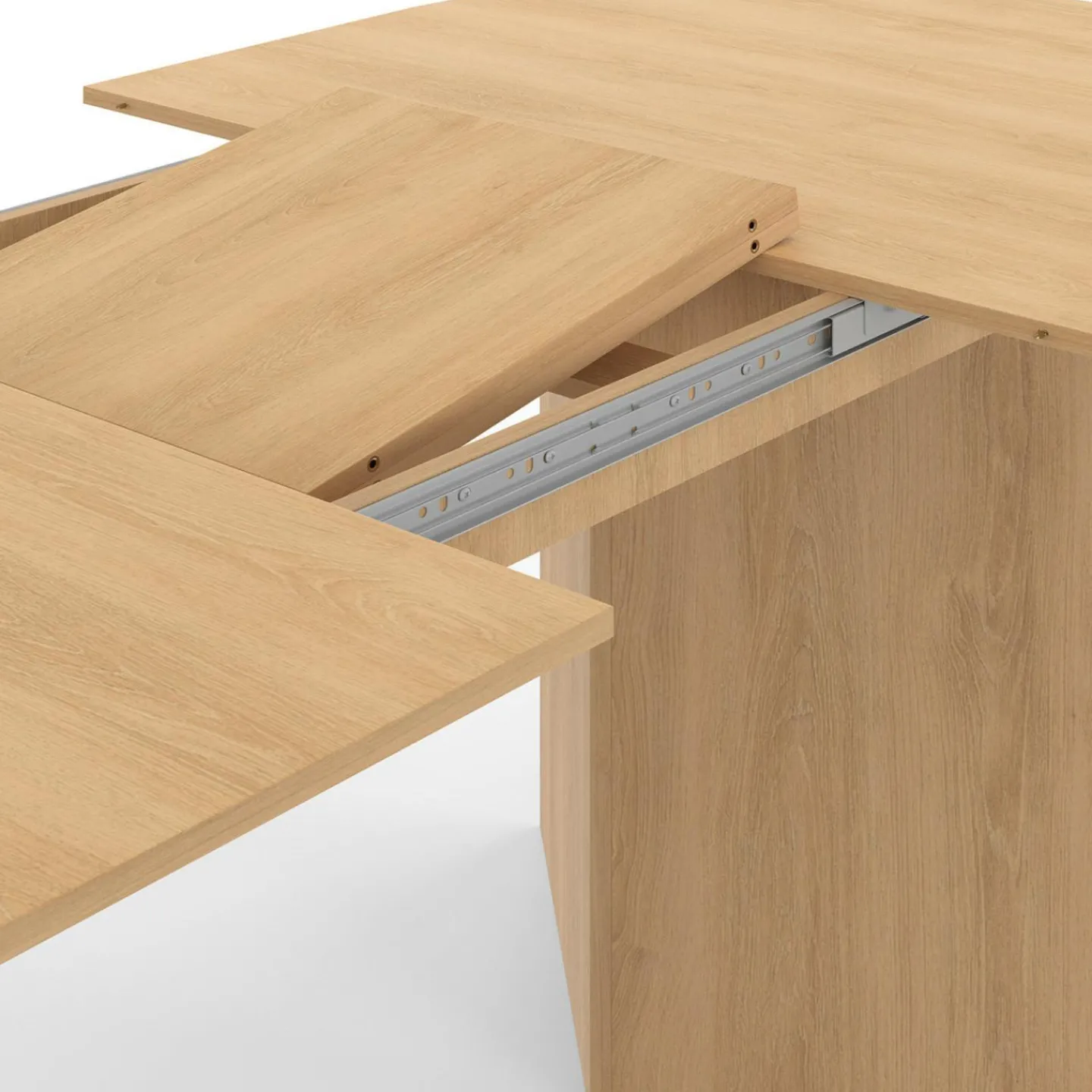 Table à manger extensible ovale 160-200 cm bois façon hêtre 6-10 personnes*IDMarket Outlet