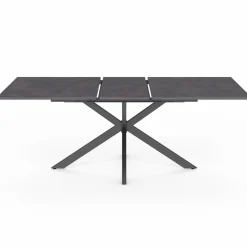 Table à manger extensible 6 à 10 personnes avec plateau effet béton pied araignée*IDMarket Outlet