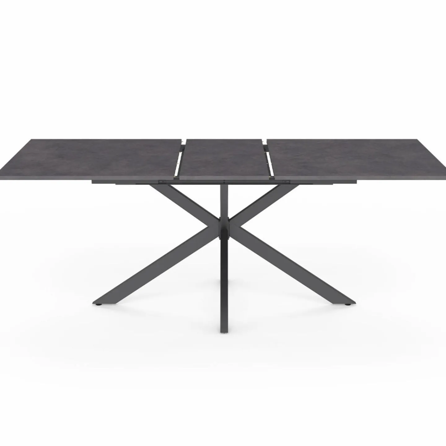 Table à manger extensible 6 à 10 personnes avec plateau effet béton pied araignée*IDMarket Outlet