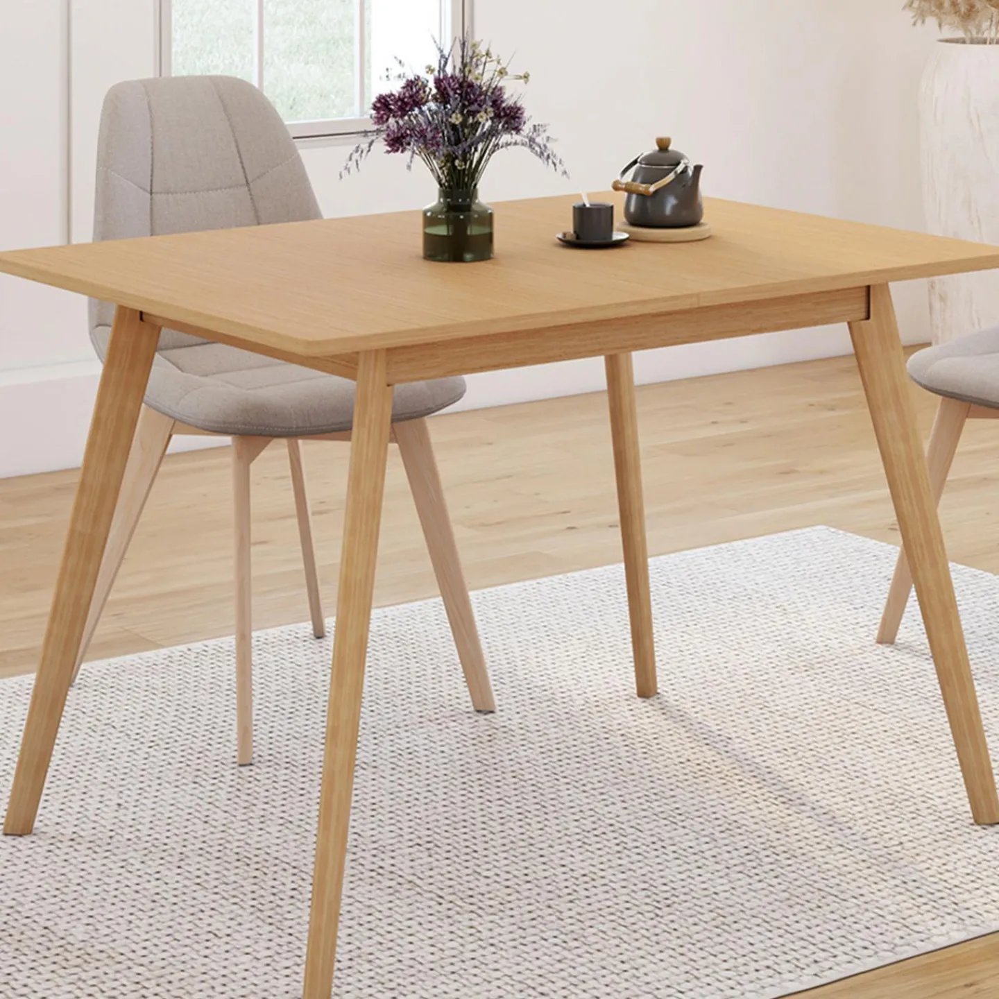 Table à manger extensible 4-8 places 110-150 cm effet bois*IDMarket