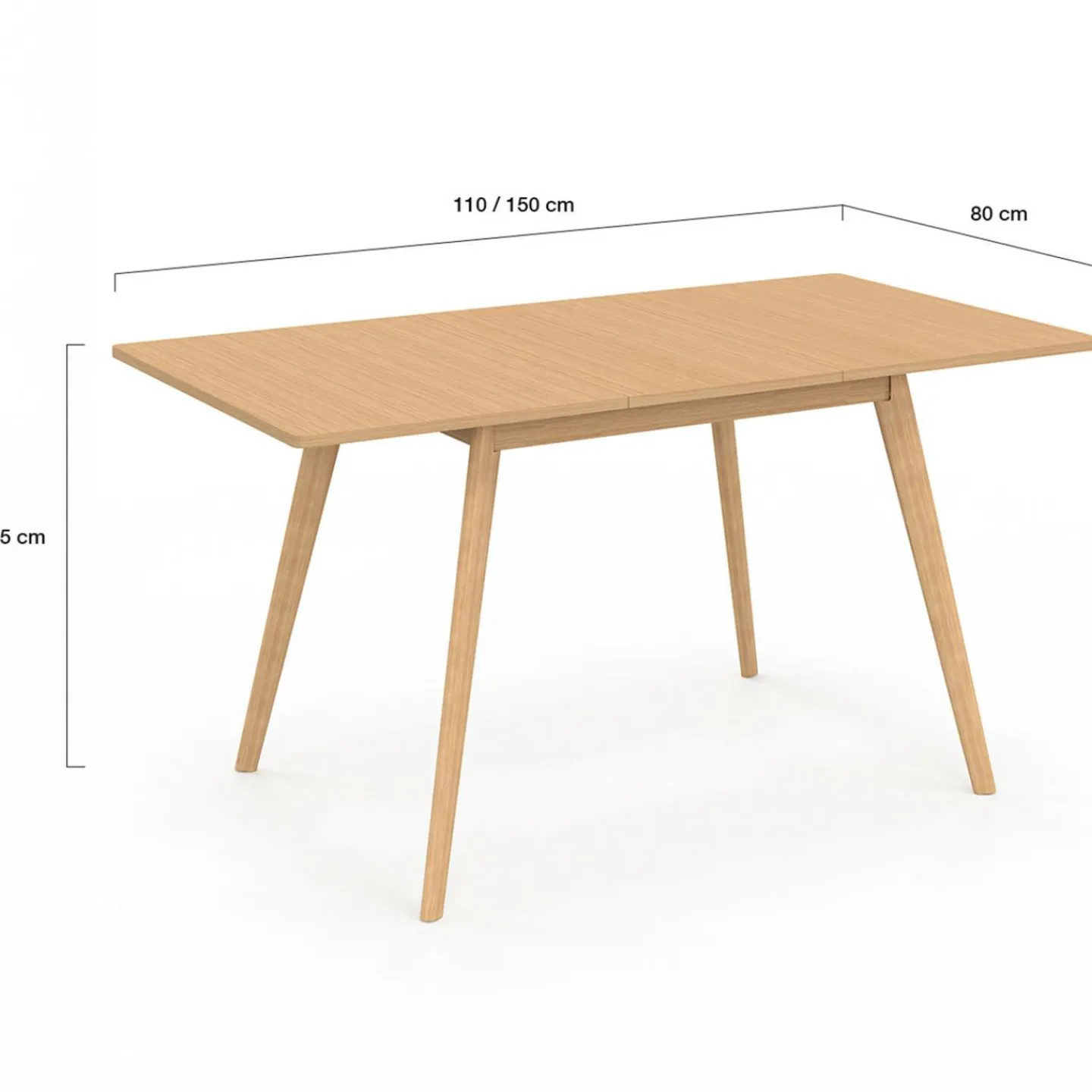 Table à manger extensible 4-8 places 110-150 cm effet bois*IDMarket