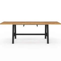 Table à manger extensible rectangulaire bois et noir*IDMarket New