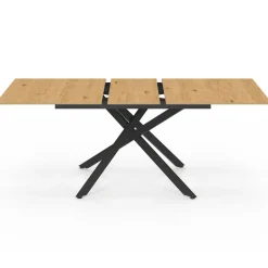 Table à manger extensible bois et noir 6-10 personnes 160-200 cm*IDMarket Best