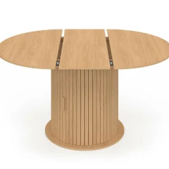 Table à manger extensible ronde 4-8 personnes pied lattes avec rangement 110-150 cm*IDMarket Hot