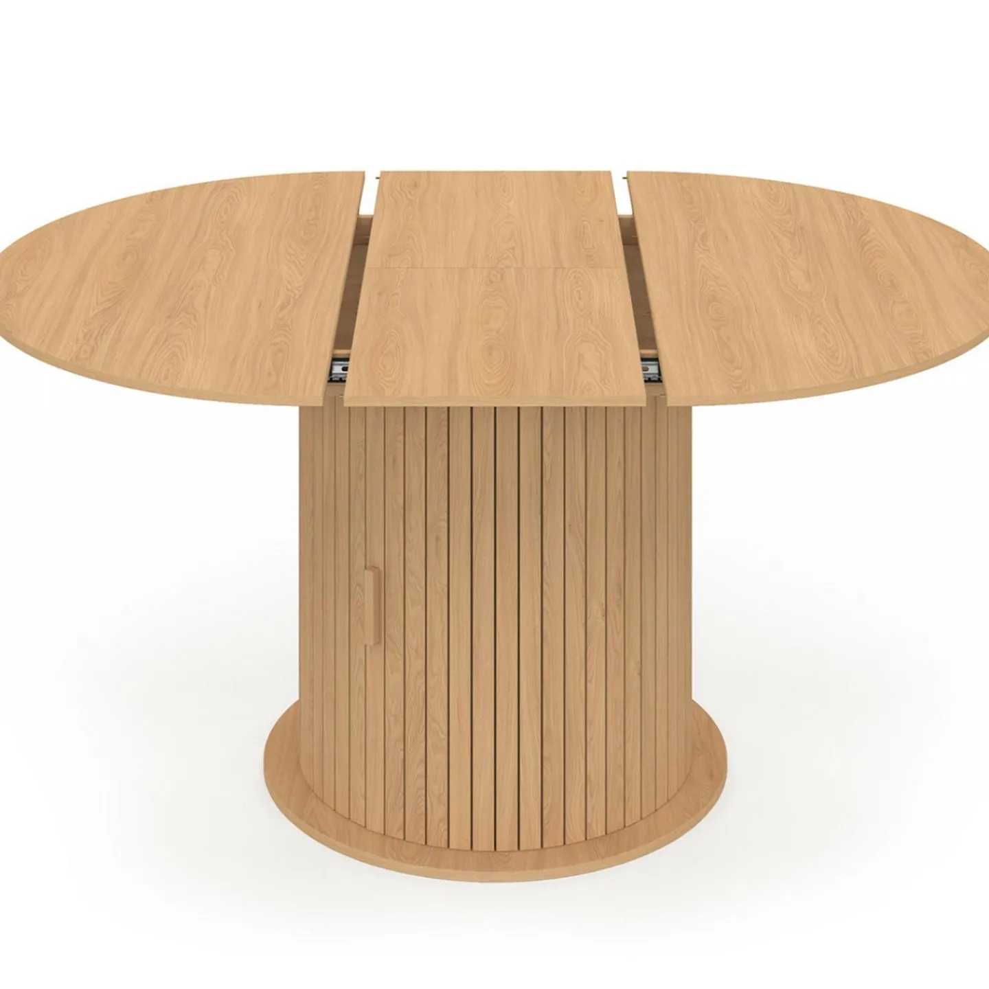 Table à manger extensible ronde 4-8 personnes pied lattes avec rangement 110-150 cm*IDMarket Hot