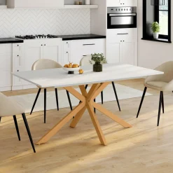 Table à manger extensible rectangle 6-10 personnes bois*IDMarket Best