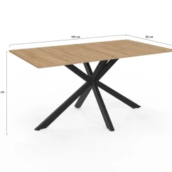 Table à manger industrielle 160 cm*IDMarket Best