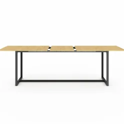 Table à manger industrielle extensible bois et métal 8-12 personnes*IDMarket