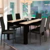 Table à manger noire et imitation hêtre pour 6 personnes*IDMarket Discount