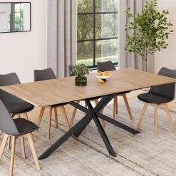 Table à manger rectangle 200cm pied araignée*IDMarket Discount