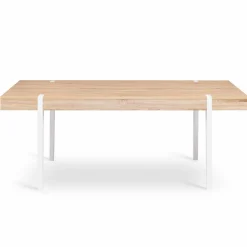 Table à manger rectangulaire 10 personnes 200 cm bois et pieds épingle blanc*IDMarket Online