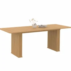 Table à manger rectangulaire extensible coloris bois 6-10 personnes*IDMarket Discount