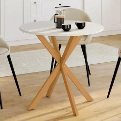 Table à manger ronde 4 personnes pied araignée*IDMarket Clearance