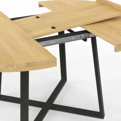 Table à manger ronde bois et noir 4-8 personnes*IDMarket Best