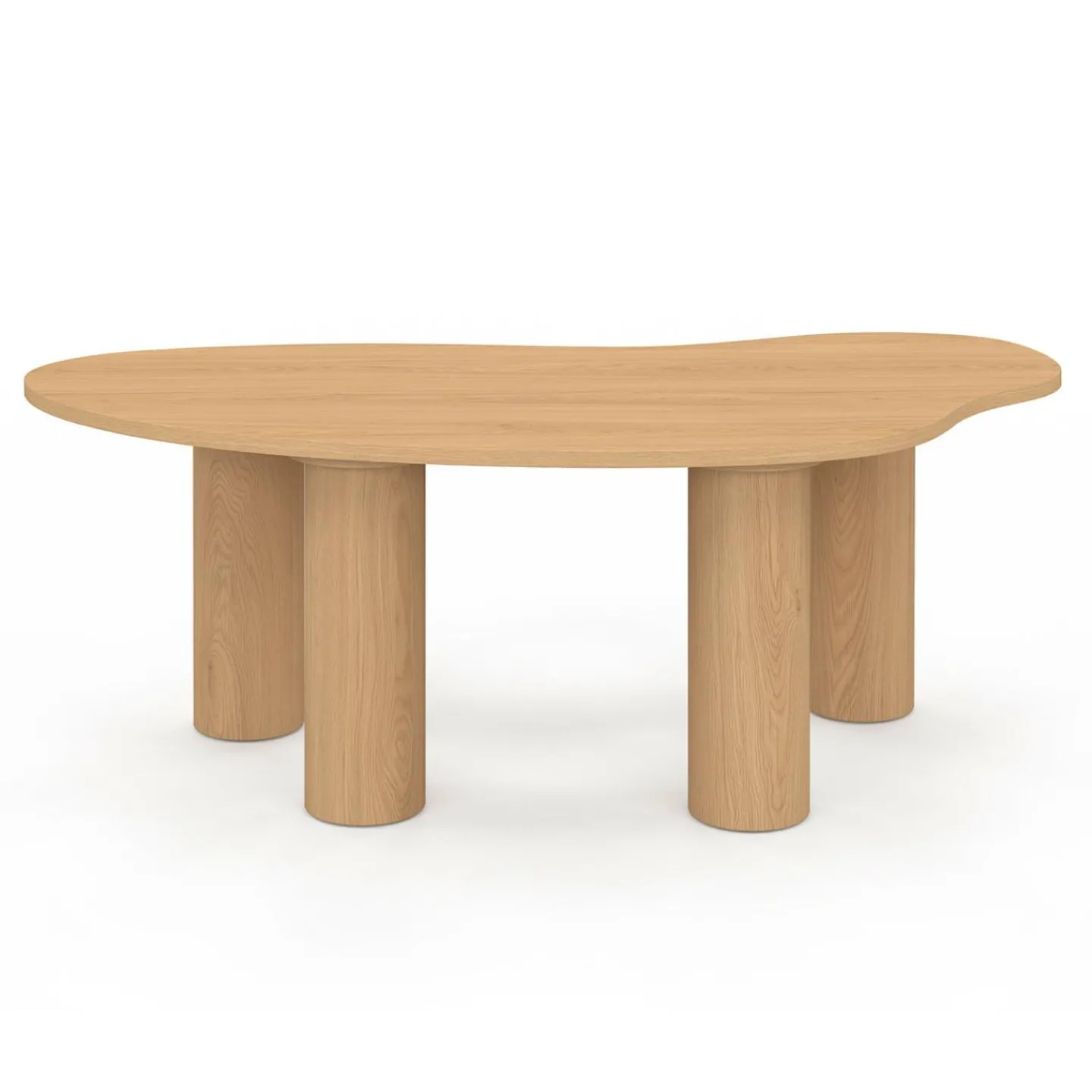 Table basse 100 cm bois effet hêtre style organic*IDMarket