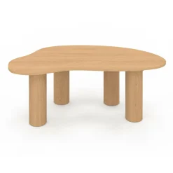 Table basse 100 cm bois effet hêtre style organic*IDMarket