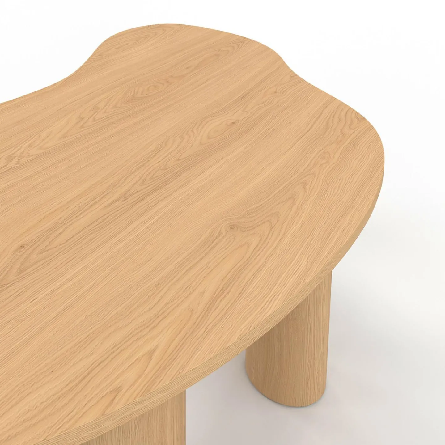 Table basse 100 cm bois effet hêtre style organic*IDMarket