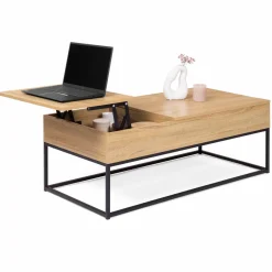 Table basse avec 2 plateaux relevables style industriel*IDMarket Sale